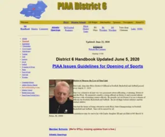 Piaad6.org(The Official Website of District 6) Screenshot