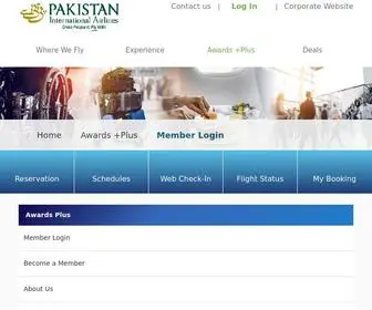 Piaawards.com(Pakistan international airlines) Screenshot