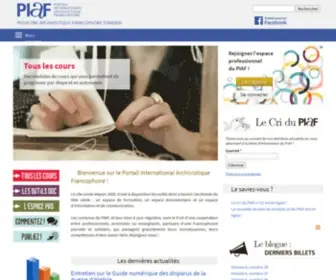 Piaf-Archives.org(POUR UNE ARCHIVISTIQUE FRANCOPHONE D'AVENIR) Screenshot