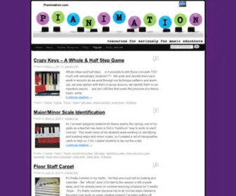 Pianimation.com(Resources for seriously fun music educators) Screenshot