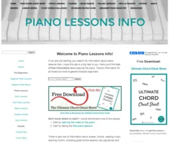 Piano-Lessons-Info.com(Piano lessons information) Screenshot