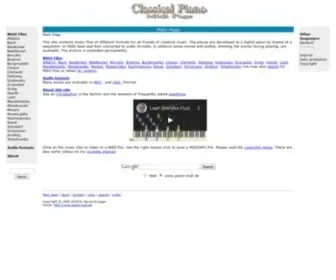 Piano-Midi.de(Classical Piano Midi Page) Screenshot