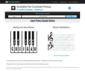 Pianochorddictionary.com(Piano Chord Dictionary Online Piano Chords) Screenshot