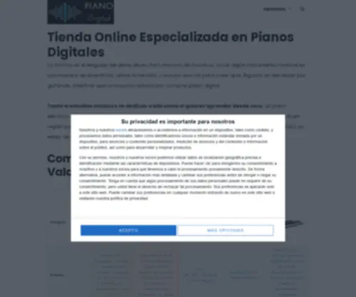 Pianodigital.top(Tienda Online Especializada en Pianos Digitales) Screenshot