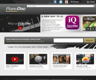 Pianodisc.com(PianoDisc's cutting edge technology) Screenshot