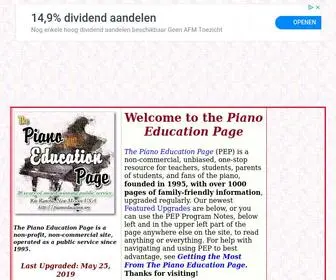 Pianoeducation.org(The Piano Education Page) Screenshot