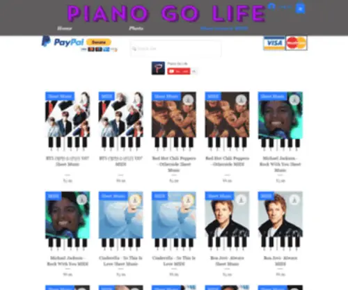 Pianogolife.com(Piano Go Life) Screenshot