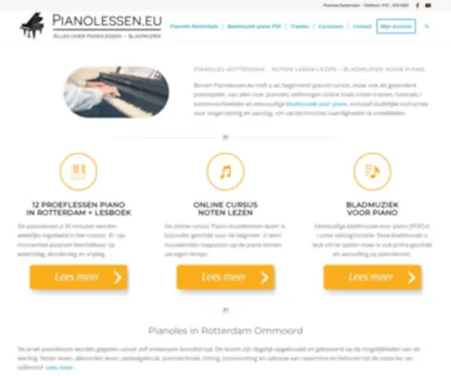 Pianolessen.eu(Noten leren lezen) Screenshot