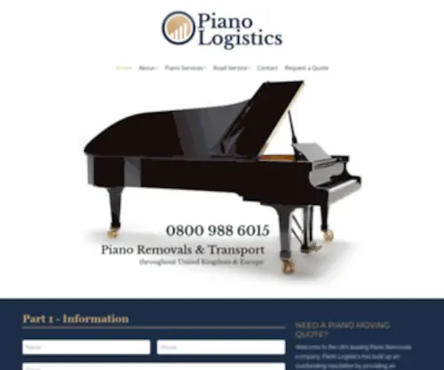 Pianologistics.com(Piano movers) Screenshot