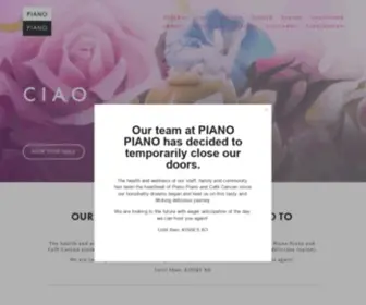 Pianopianotherestaurant.com(PIANO PIANO the Restaurant) Screenshot