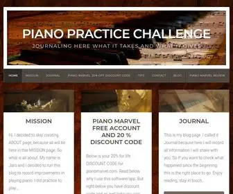 Pianopracticechallenge.com(Journaling here what it takes and what it gives) Screenshot