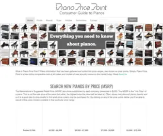 Pianopricepoint.com(Piano Price Point) Screenshot