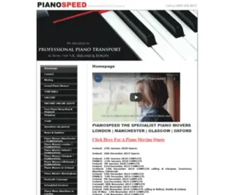 Pianospeed.com(Piano Movers London) Screenshot