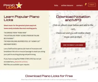 Pianostarlicks.com(Piano Star Licks) Screenshot