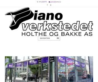 Pianoverkstedet.com(Pianoverkstedet Holthe og Bakke AS) Screenshot