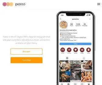Piatto.io(Piatto is the #1 Digital Menu App for Instagram) Screenshot