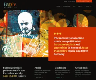 Piazzollacompetition.com(Piazzolla Music Competition) Screenshot