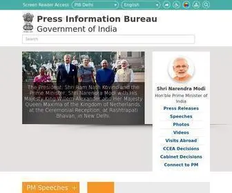 Pib.gov.in(Press Information Bureau) Screenshot