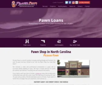 Picassopawn.com(Pawn Shop in North Carolina) Screenshot