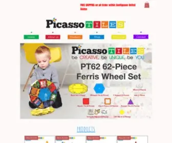 Picassotiles.com(PicassoTiles Building Block Educational Construction Toys Magnet Tiles) Screenshot