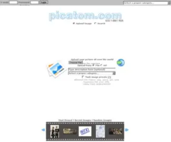 Picatom.com(Free Image and Photo Hosting Service) Screenshot