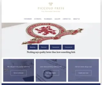 Piccolopress.co.uk(Classic printing techniques by skilled craftsmen) Screenshot