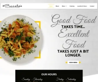 Piccoloswindsor.com(Good Food Takes Time... Excellent Food Takes Just A Bit Longer. Piccolo’s Pizza and Pasta House) Screenshot