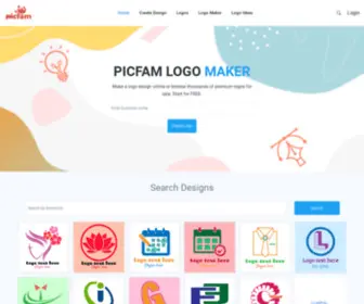 PicFam.com(Picfam is an online productive marketing site) Screenshot