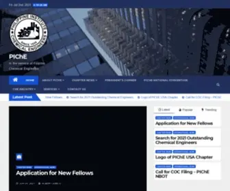Pichenet.org(In the service of Filipino Chemical Engineers) Screenshot