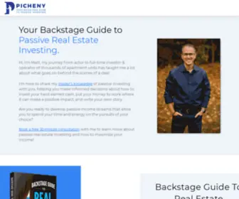 Picheny.com(Your Backstage Guide to Passive Real Estate Investing) Screenshot