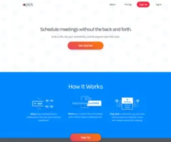 Pick.co(Schedule meetings without the back and forth with Pick) Screenshot