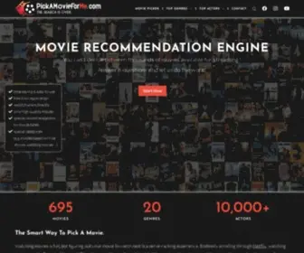 Pickamovieforme.com(Movie Recommendation Engine) Screenshot