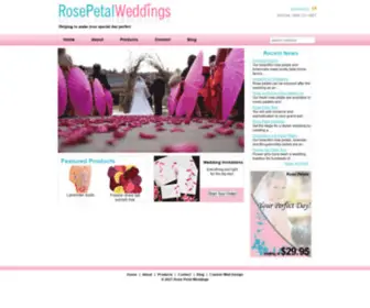 Pickapetal.com(We sell fresh freeze dried and silk rose petals for your wedding or event) Screenshot