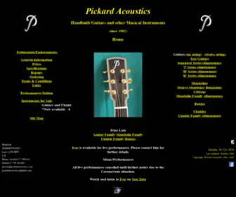 Pickardacoustics.com(Handbuilt/Handmade Acoustic Guitars and Other Musical Instruments (Home) UK) Screenshot