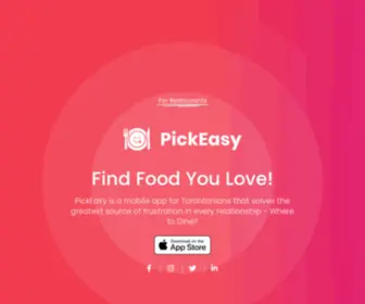 Pickeasy.ca(Find food you love) Screenshot