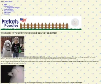 Picketspoodles.com(Picket Fence Poodle Rescue) Screenshot