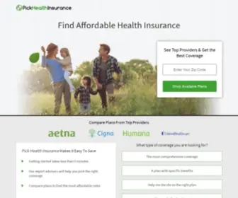 Pickhealthinsurance.com(Offline for Maintenance) Screenshot