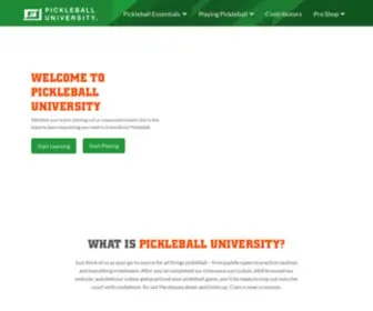 Pickleballuniversity.com(Pickleball University) Screenshot