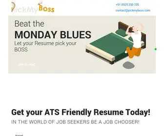 Pickmyboss.com(Get ATS Friendly Resume & Cover Letters) Screenshot