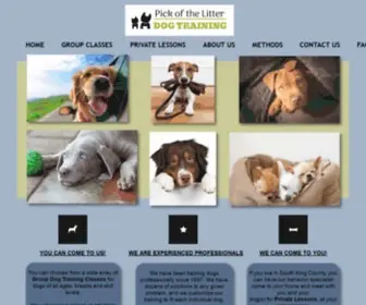 Pickofthelitterdogtraining.com(Pick of the Litter Dog Training) Screenshot