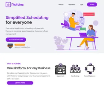 Picktime.com(Picktime is a free online appointment scheduling software and a booking management system) Screenshot