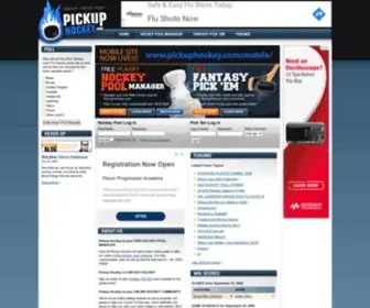 Pickuphockey.com Screenshot