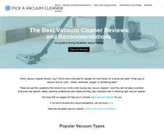 Pickvacuumcleaner.com(How to buy the best vacuum cleaner in 2020) Screenshot