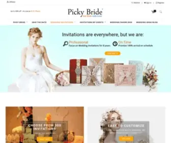 Pickybride.com(Laser Cut Wedding Invitations by Picky Bride) Screenshot