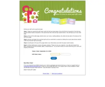 Pickyourgiftcard.com(Gift Selection) Screenshot