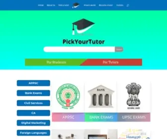 Pickyourtutor.com(One Stop Solution for all your tutorial needs) Screenshot