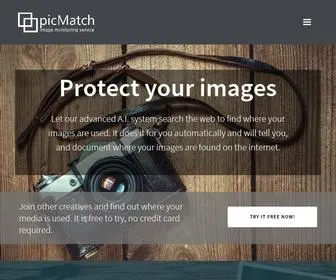 Picmatch.ca(Image Theft Protection) Screenshot