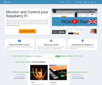 Picockpit.com(Monitor and Control your Raspberry Pi) Screenshot