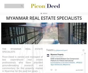 Picondeed.com(The Myanmar Real Estate Specialists) Screenshot