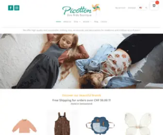 Picotton.ch(Picotton Eco Kids Boutique Online Store) Screenshot